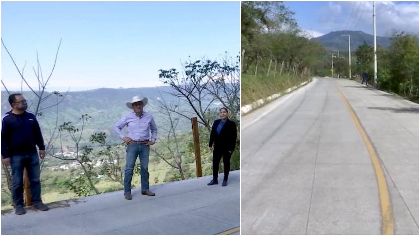 Veracruz: Concluyen construcción de carretera en Alto Lucero; Cuitláhuac García hace recorrido