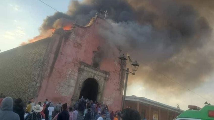 Se incendia templo de Nurio, en Paracho, Michoacán: VIDEO