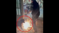 ¡No Firu! Perrito toma explosivo con su hocico y lo mete a su hogar: VIDEO VIRAL