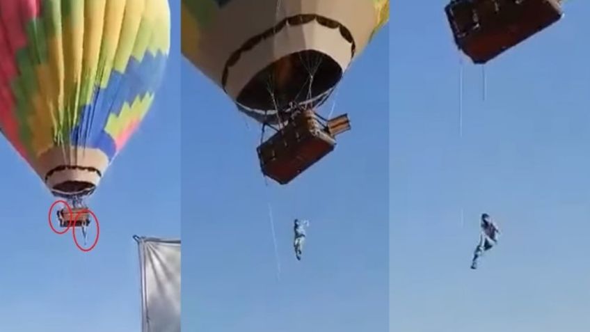 VIDEO VIRAL: ¡TERROR en Teotihuacán! Un hombre casi pierde la vida en globo aerostático