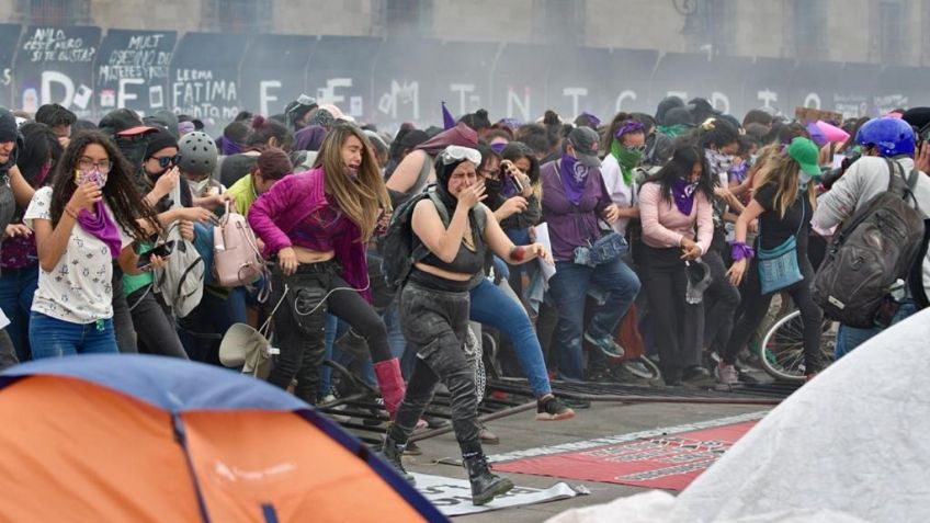 62 policías y 19 civiles lesionadas, es el saldo de la marcha del 8M en la CDMX