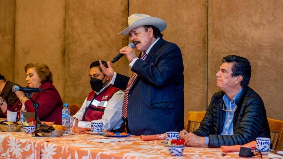 Armando Guadiana, senador con licencia y aspirante a la alcaldía de Saltillo, Coahuila, dio una conferencia de prensa. Foto: Especial