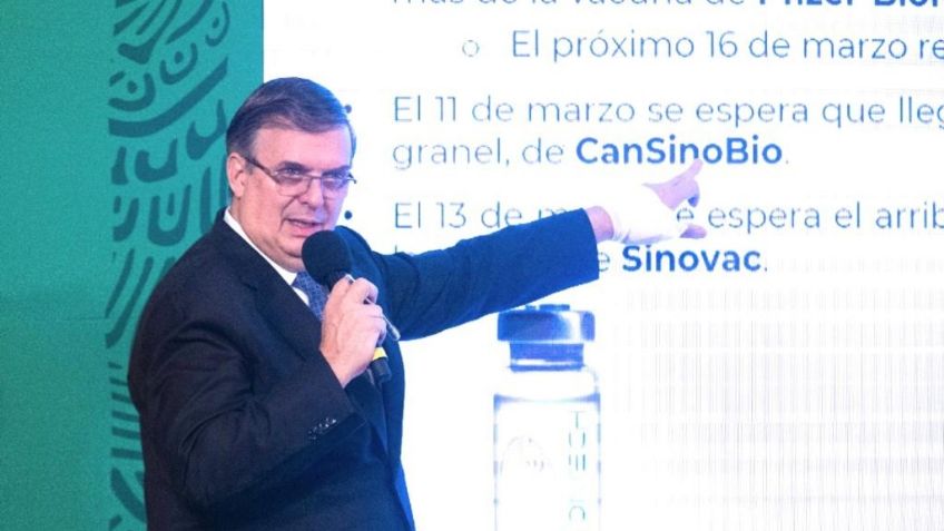 Ebrard anuncia ampliación de 10 millones de vacunas Covid-19 y llegan nuevas marcas