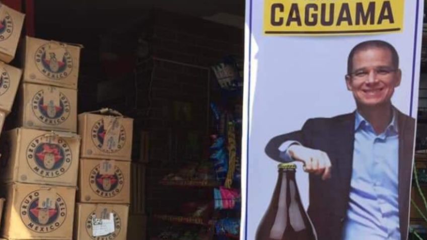 ¡Ricardo Anaya ahora promociona caguamas! Cervecería usa su imagen como publicidad I FOTO