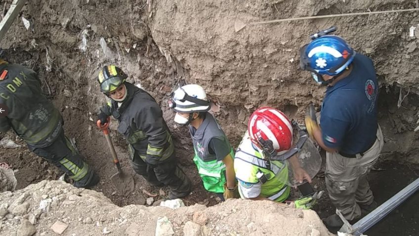 Localizan el cuerpo del tercer trabajador sepultado tras derrumbe de ladera en Álvaro Obregón