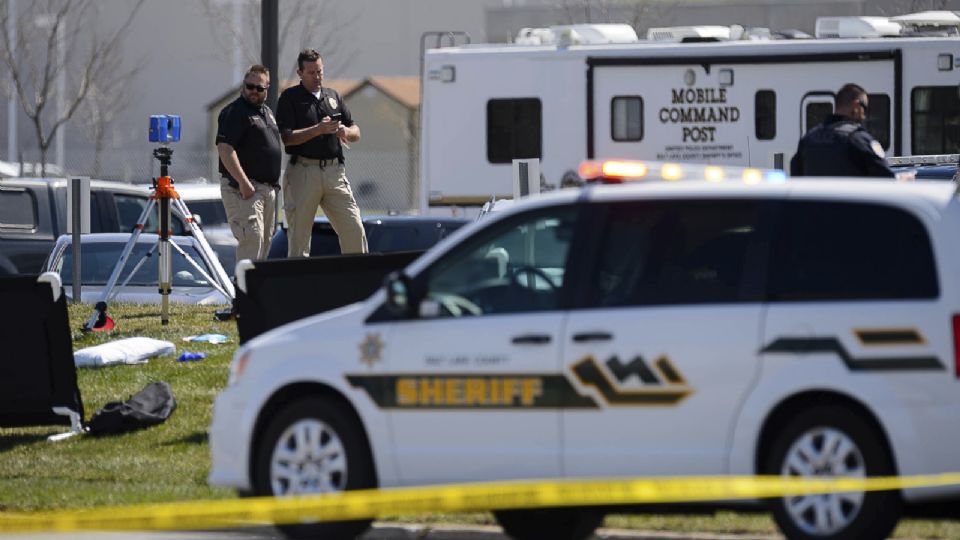 Tiroteo a las afueras de la cárcel del condado de Salt Lake, Utah. Foto: AP