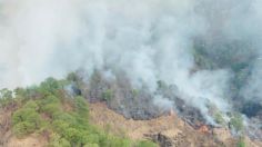 Continúa incendio en Tepoztlán; autoridades federales evalúan avance en el combate al fuego