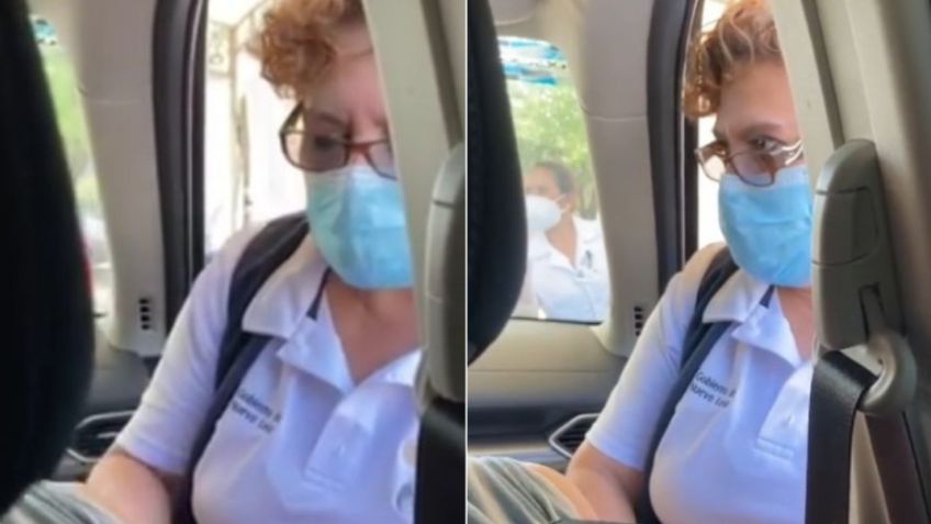 Enfermera se vuelve VIRAL por bendecir a los abuelitos durante vacunación | VIDEO