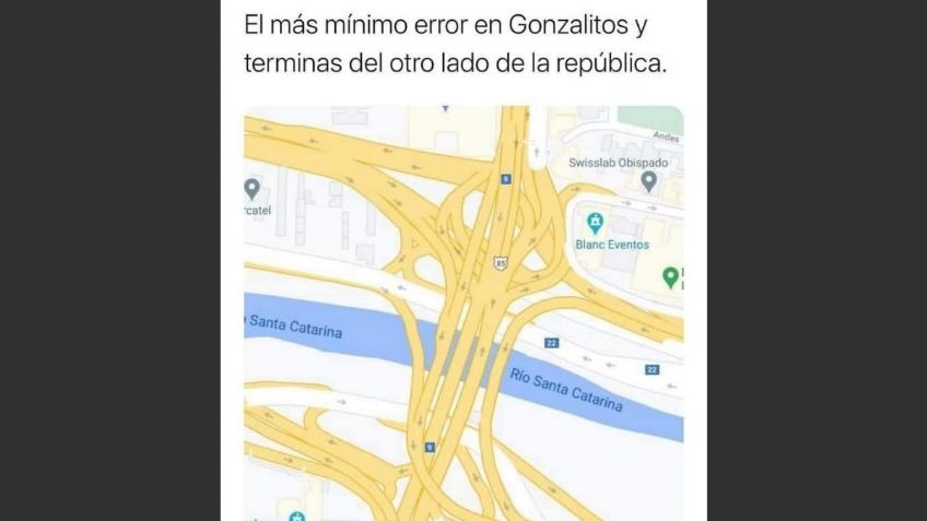 Regios se burlan del enredado distribuidor vial de Gonzalitos en Monterrey: VIRAL