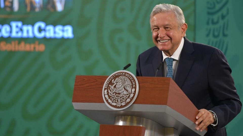 López Obrador durante la mañanera. Foto: Daniel Ojeda