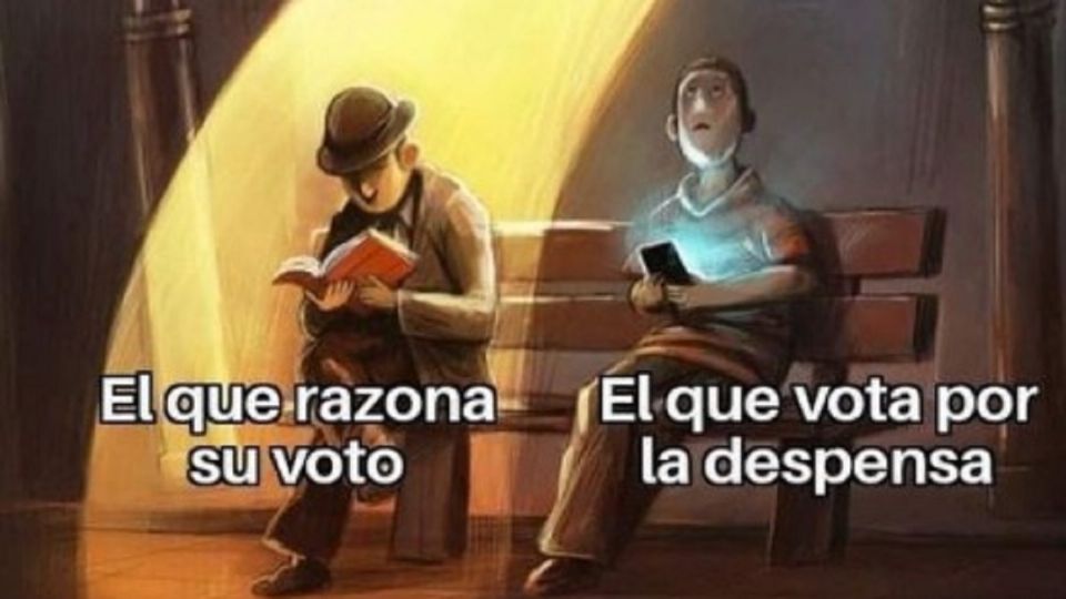 HUMOR. Las imágenes relacionadas con la votación son enviadas por usuarios de redes. Foto: Especial