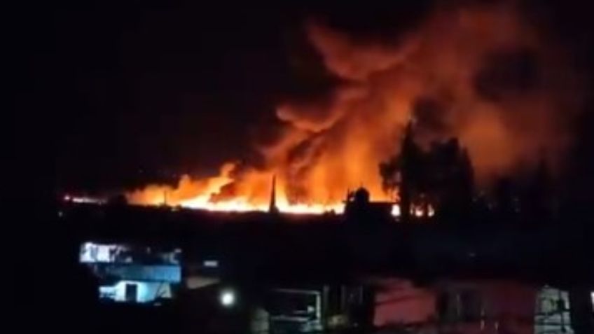 Se registra FUERTE incendio en tiradero de Chalco, Edomex: VIDEO