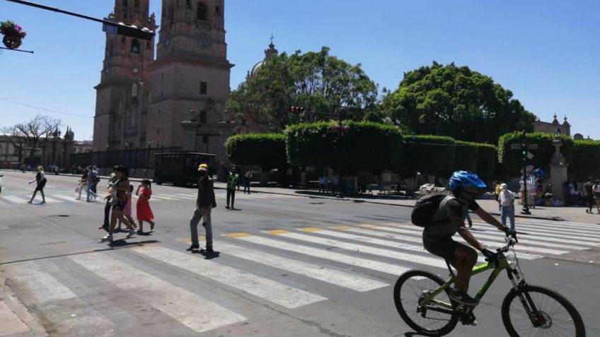 Reabren plazas públicas del Centro Histórico de Morelia