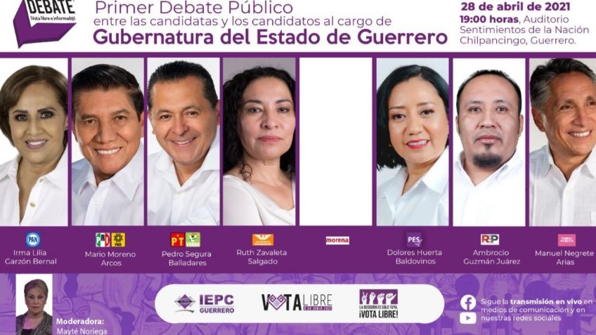 Anuncian debate entre aspirantes a la gubernatura de Guerrero sin Salgado Macedonio