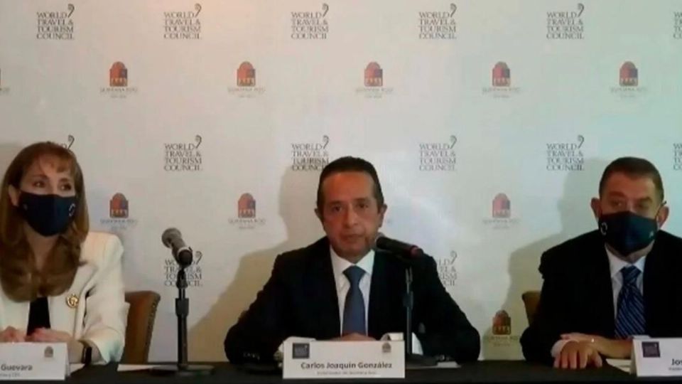 El gobernador de Quintana Roo, Carlos Joaquín, anunció que el encuentro global se realizará del 25 al 27 de abril en Cancún. Foto: Especial