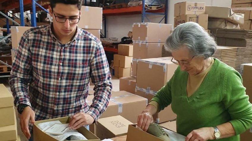 Emprendimiento 'Antiedad': Abuelita y nieto crean zapatos con cáñamo