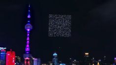 ¡El futuro es hoy! En China, drones crean código QR gigante para descargar una app