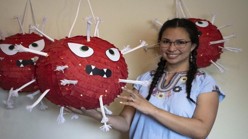 Piñatas con forma de Covid-19 hecha por una mexicana en Alaska, se vuelven un bum