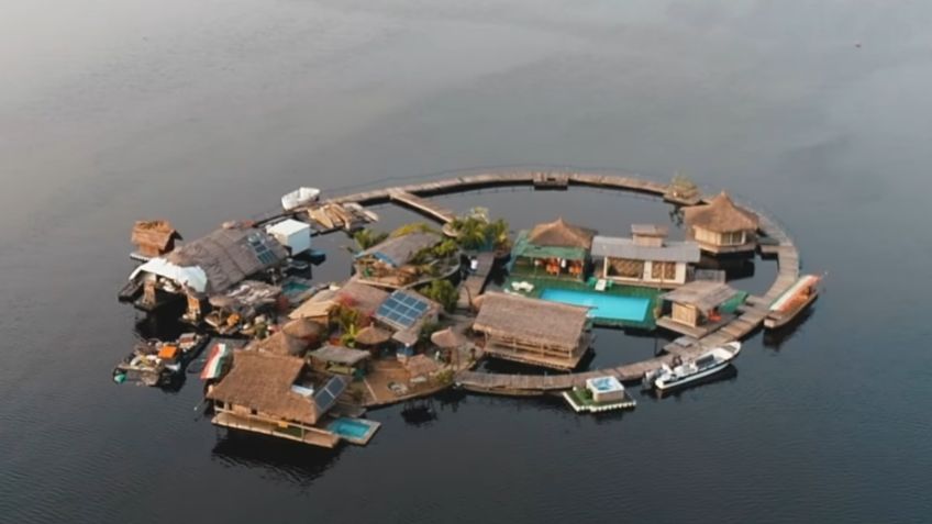 Este es el HOTEL FLOTANTE hecho de BASURA en África; ¿cuánto cuesta hospedarte? | VIDEO