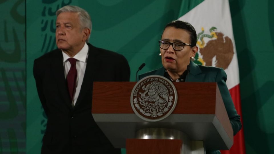 Rosa Icela Rodríguez habló sobre la situación en Aguililla, Michoacán 
FOTO: Yadín Xolalpa