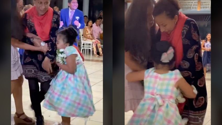 TikTok: Niña golpea a mujeres para ganar ramo de novia en una boda | VIDEO