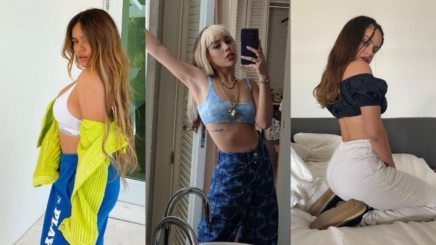 Danna Paola, Karol G y Rosalía con los pantalones abajo y mostrando su ROPA INTERIOR, ¿querrán hacer nueva moda?