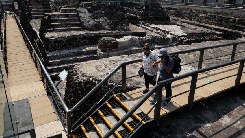 Vuelven visitantes al Templo Mayor a más de un año de cierre por pandemia