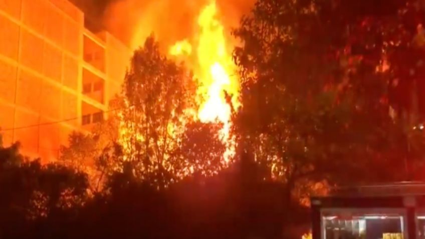 Fuerte incendio se registra en calles de la alcaldía Benito Juárez: VIDEO