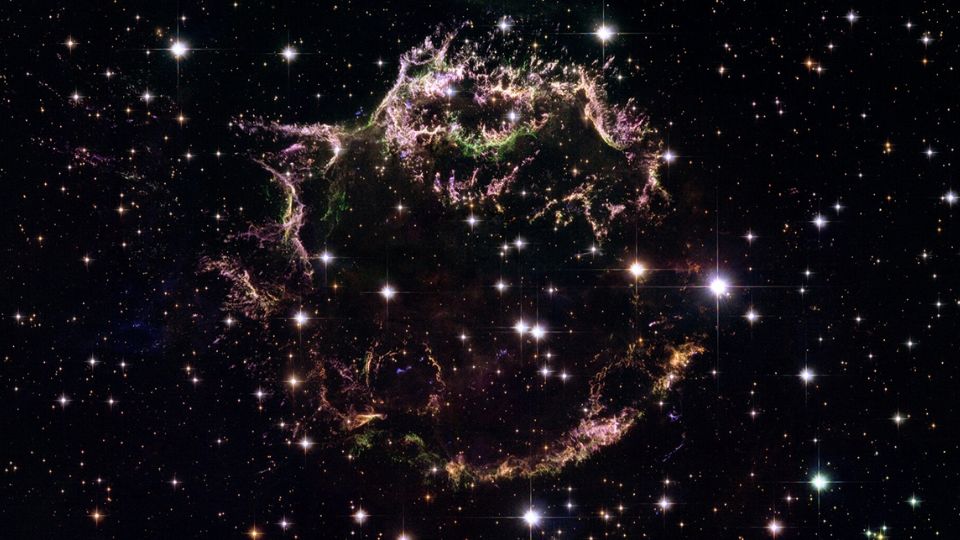 Cassiopeia A fotografía por el Telescopio Espacial Hubble. Foto: Especial.