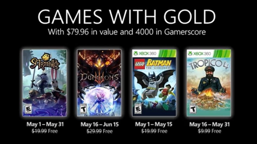 Juegos GRATIS para Xbox Live Gold que podrás descargar desde mayo