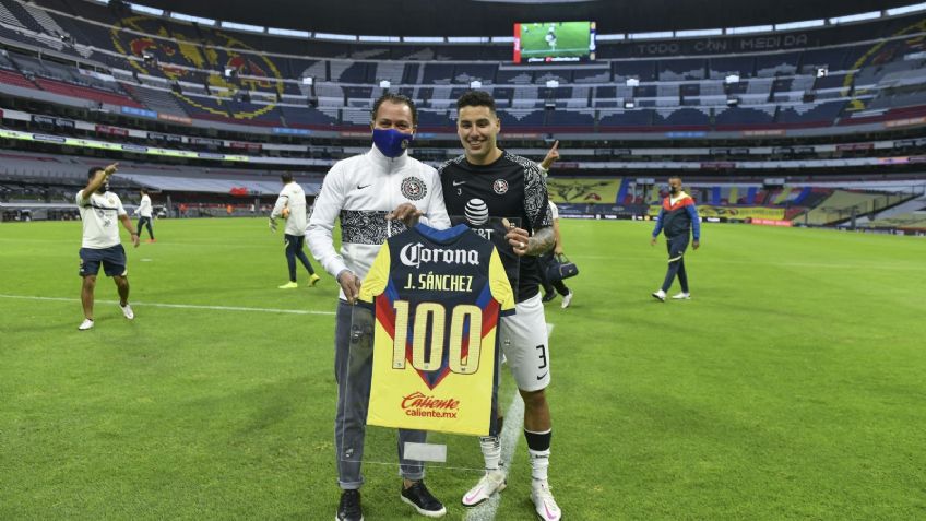 El Azteca estuvo de FIESTA: Jorge Sánchez fue HOMENAJEADO por sus 100 partidos con el América | FOTO