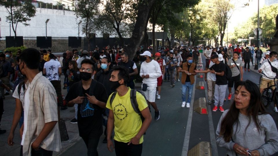 No se descartan afectaciones viales en la zona así como manifestantes consumiendo marihuana en plena vía pública. FOTO: ESPECIAL