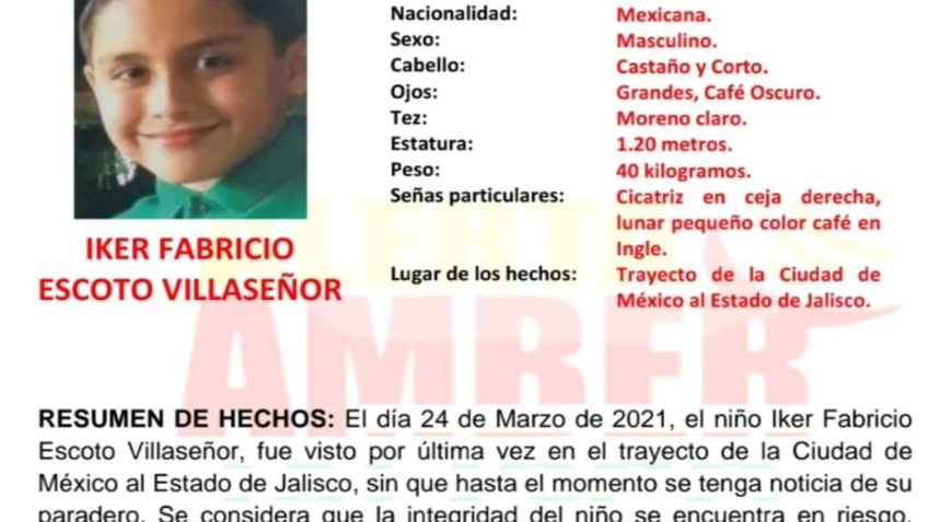 Giran en Jalisco alerta ámber por los dos menores de la familia Villaseñor