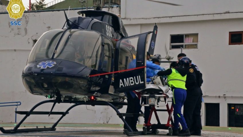 Cóndores trasladan a bebé de 6 meses en estado de salud grave a hospital de la CDMX