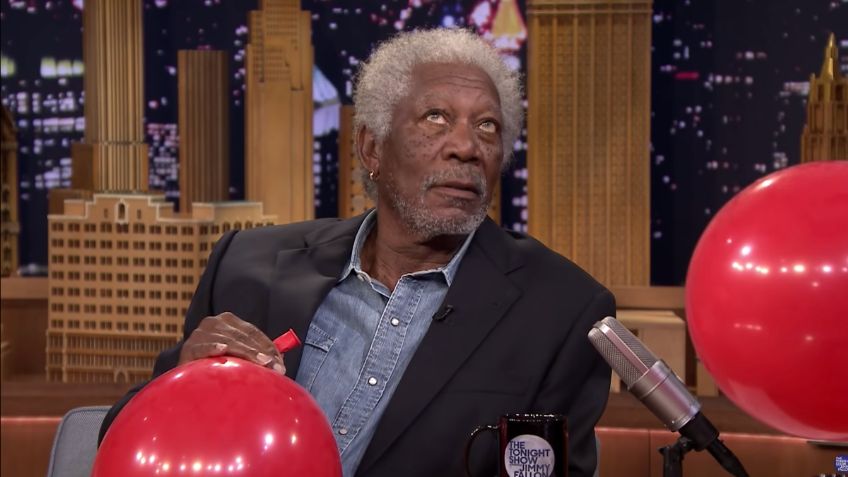 Escucha a Morgan Freeman hablando después de succionar helio con Jimmy Fallon | VIDEO