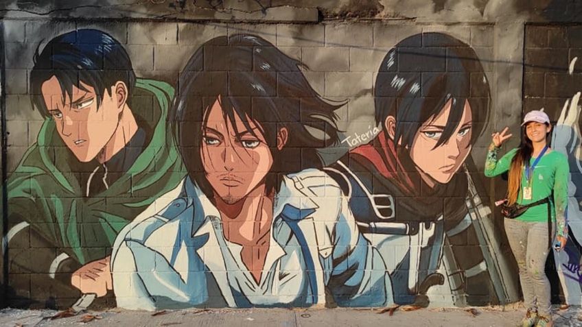 ¡Impresionante! Realizan murales de “Shingeki no Kyojin” y películas del Studio Ghibli en Nuevo León: FOTOS