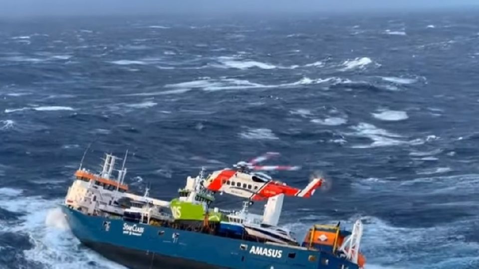 Un gran rescate ocurrió en el mar de Noruega