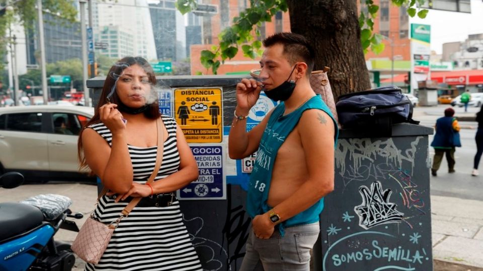 AVANCE. Activistas en favor del consumo de marihuana han protestado en el Senado. Foto: EFE