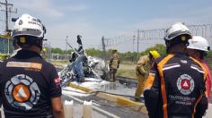 Nuevo León: Restos de helicóptero que se desplomó en Apodaca siguen en el lugar del accidente