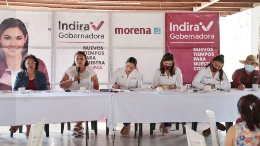 Indira Vizcaíno se reúne con la Red de Desaparecidos en Colima