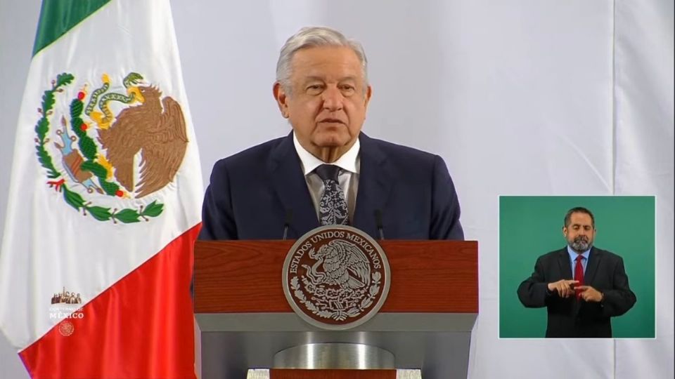 López Obrador durante la conferencia. Foto: Especial
