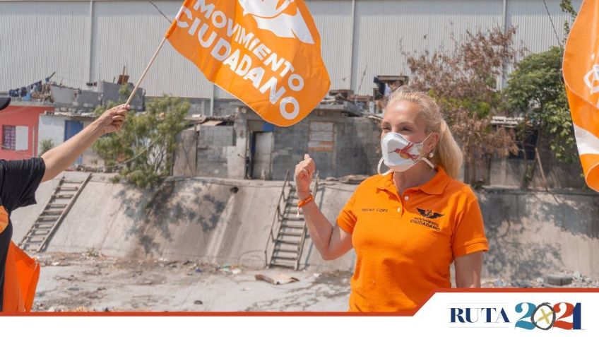 Candidata de Movimiento Ciudadano se “rompe la cabeza” al presentar campaña electoral: VIDEO