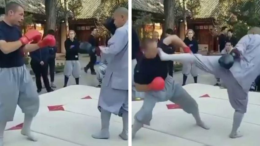 Monje Shaolin derrota a exluchador de UFC con una sola patada: VIDEO