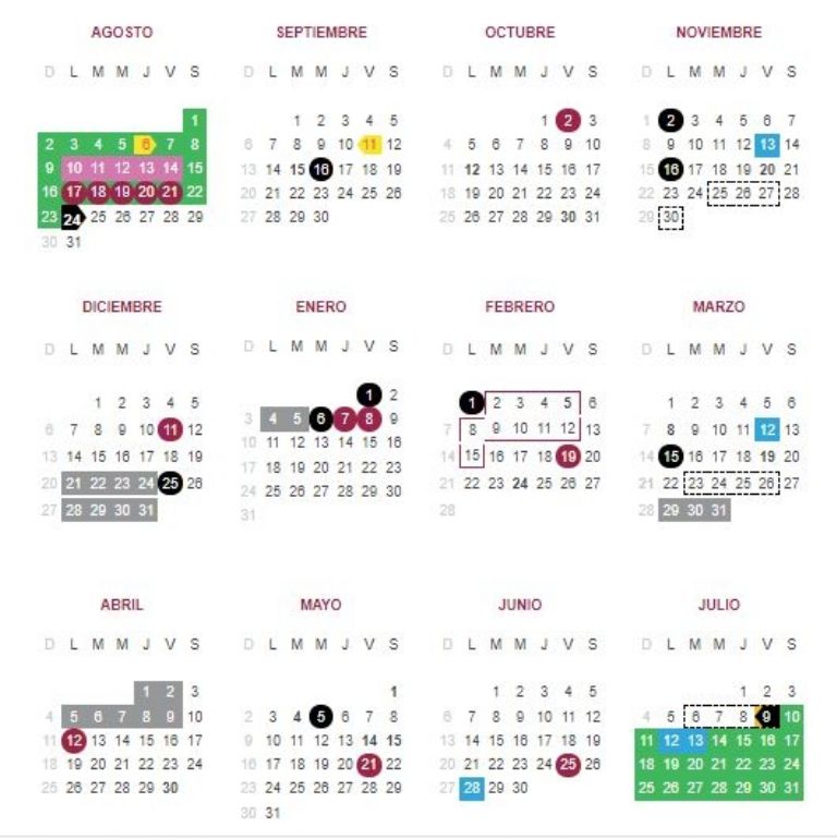 calendario escolar