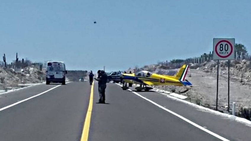 Aterriza de emergencia una avioneta en carretera de La Paz