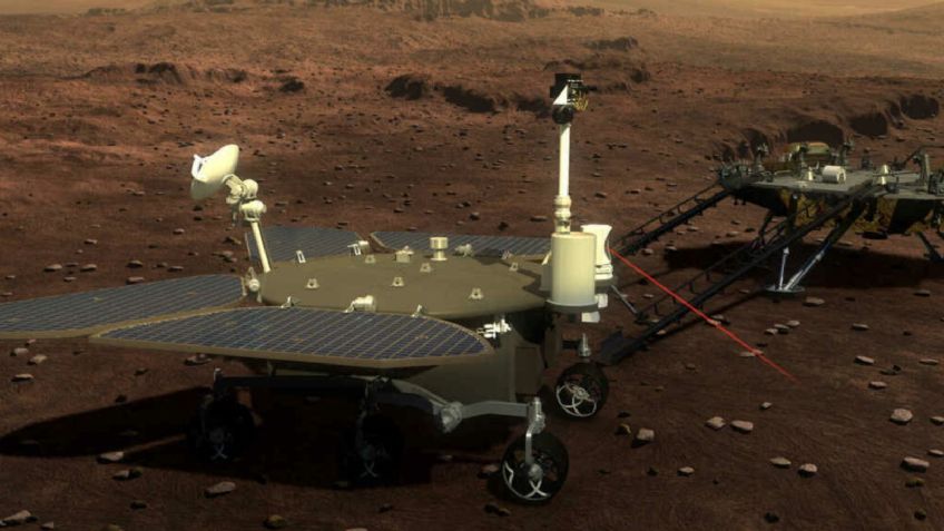 China se suma a la conquista de Marte, ¡pone en la superficie roja su propio rover!