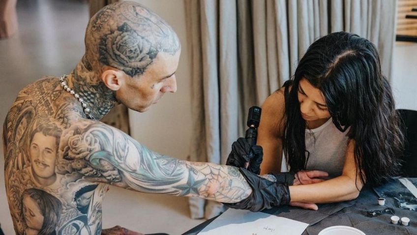 Entérate qué le tatuó Kourtney Kardashian a Travis Barker