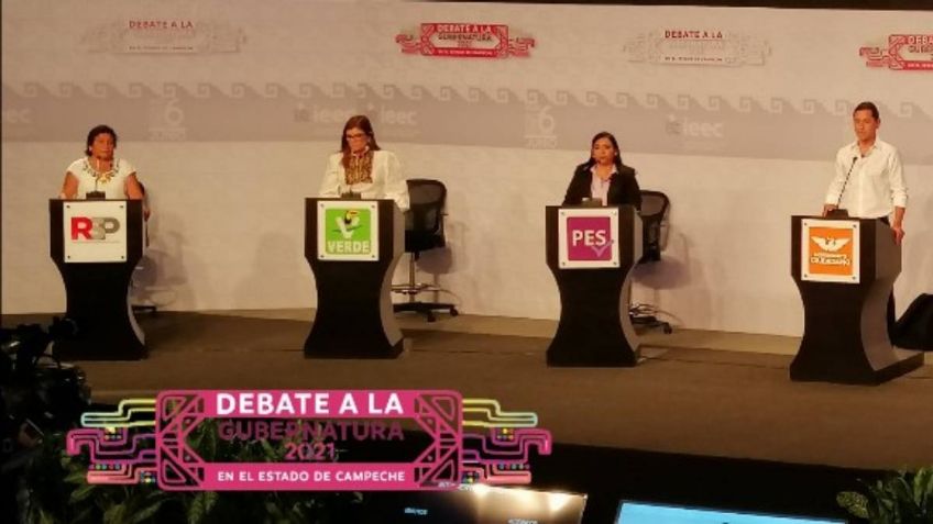 Candidata en Campeche mete la pata; se congela en pleno debate: VIDEO