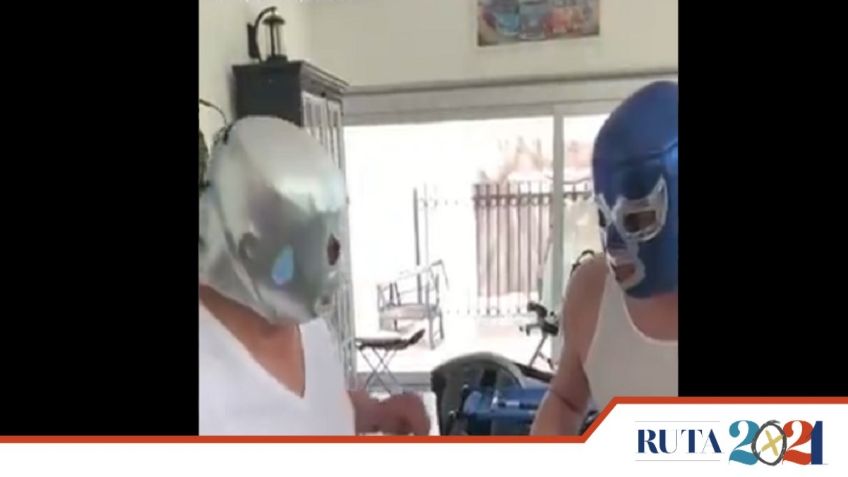 ¿El Santo y Blue Demon están en campaña? Se vuelve viral un video de los luchadores