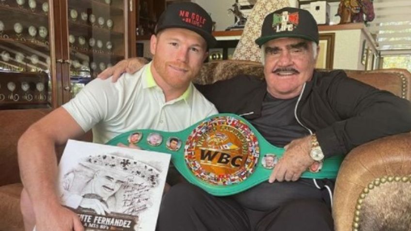 Así reaccionaron los fans a FOTO de Canelo Álvarez con Vicente Fernández: "No te vaya a agarrar"